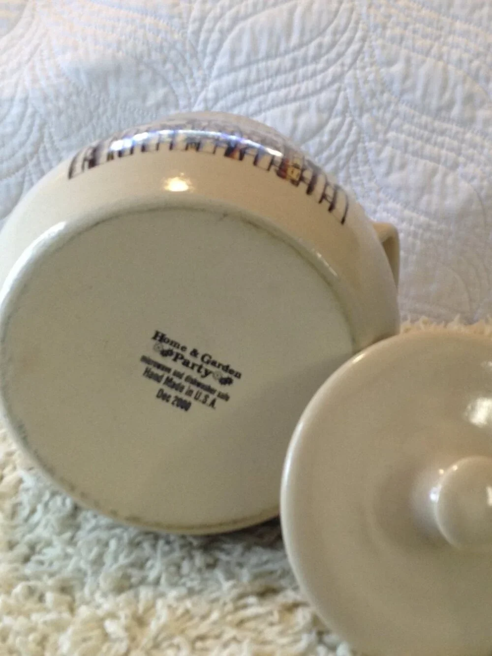 VTG 2000 Home & Garden Party Stoneware Pottery Birdhouse Jar Cabincore Cookies